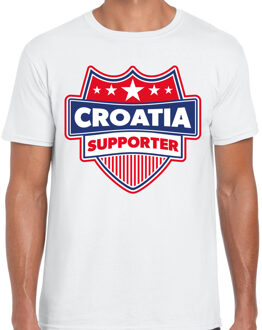 Bellatio Decorations Croatia supporter schild t-shirt wit voor heren - Kroatie landen t-shirt / kleding - EK / WK / Olympische spelen outfit 2XL