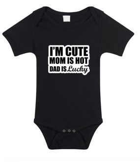 Bellatio Decorations Cute hot lucky cadeau baby rompertje zwart jongen/meisje