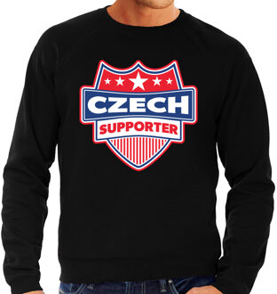 Bellatio Decorations Czech supporter schild sweater zwart voor heren - Tsjechie landen sweater / kleding - EK / WK / Olympische spelen outfit 2XL