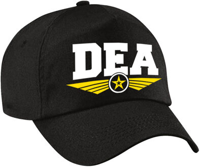 Bellatio Decorations D.E.A. agente / drugs politie tekst pet / baseball cap zwart voor kinderen - Verkleedhoofddeksels