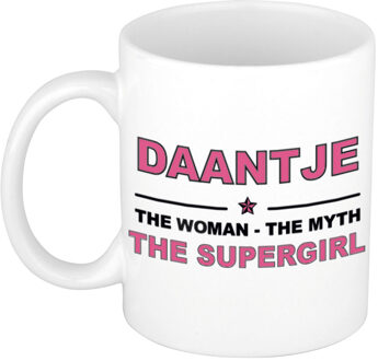 Bellatio Decorations Daantje cadeau mok - Woman Myth Supergirl - naam koffiemok - 300 ml - collega - moederdag