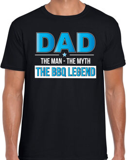 Bellatio Decorations Dad the legend barbeque cadeau t-shirt zwart voor heren - vaderdag / verjaardag - kado shirt / outfit 2XL