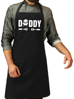 Bellatio Decorations Daddy bbq / barbecue cadeau katoenen schort zwart heren