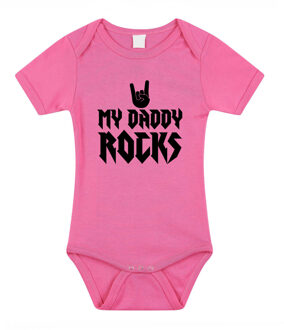 Bellatio Decorations Daddy rocks cadeau baby rompertje roze meisjes 68 (4-6 maanden)