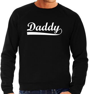 Bellatio Decorations Daddy - sweater zwart voor heren - papa kado trui / vaderdag cadeau S