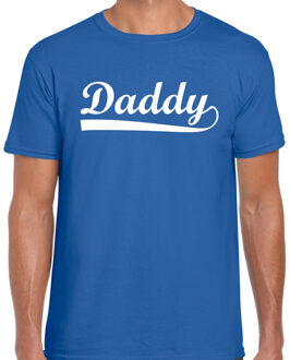 Bellatio Decorations Daddy t-shirt blauw voor heren - vaderdag cadeau shirt papa