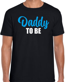 Bellatio Decorations Daddy to be t-shirt zwart voor heren - papa kado shirt / aanstaande vader cadeau / papa in verwachting 2XL