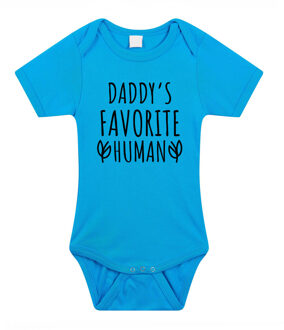 Bellatio Decorations Daddys favourite human kraamcadeau rompertje blauw jongens 56 (1-2 maanden)