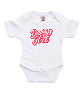 Bellatio Decorations Daddys girl cadeau romper wit voor babys - Vaderdag / papa kado / geboorte - cadeau voor aanstaande vader 56 (1-2 maanden)