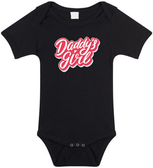 Bellatio Decorations Daddys girl cadeau romper zwart voor babys - Vaderdag / papa kado / geboorte - cadeau voor aanstaande vader 56 (1-2 maanden)