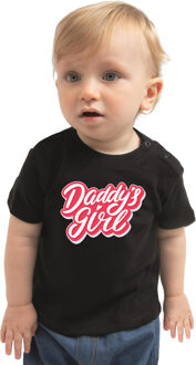 Bellatio Decorations Daddys girl cadeau t-shirt zwart voor babys - Vaderdag / papa kado / geboorte - cadeau voor aanstaande vader 62 (1-3 maanden)