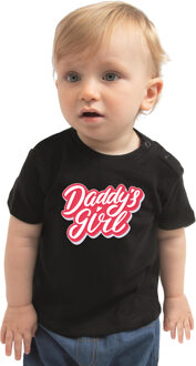 Bellatio Decorations Daddys girl vaderdag cadeau t-shirt zwart voor peuters - Vaderdag / papa kado 86 (9-18 maanden)