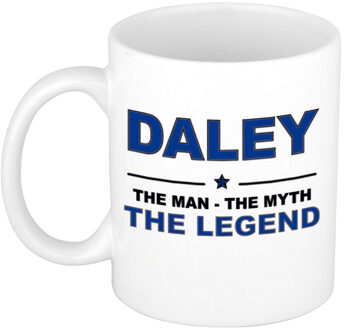 Bellatio Decorations Daley cadeau mok - man myth legend - naam koffiemok - 300 ml - collega - vaderdag Donkerblauw