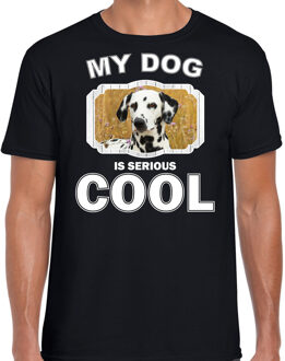 Bellatio Decorations Dalmatier honden t-shirt my dog is serious cool zwart - heren - Dalmatiers liefhebber cadeau shirt 2XL