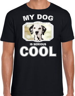 Bellatio Decorations Dalmatier honden t-shirt my dog is serious cool zwart - heren - Dalmatiers liefhebber cadeau shirt 2XL