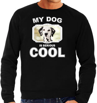 Bellatio Decorations Dalmatier honden trui / sweater my dog is serious cool zwart - heren - Dalmatiers liefhebber cadeau sweaters 2XL