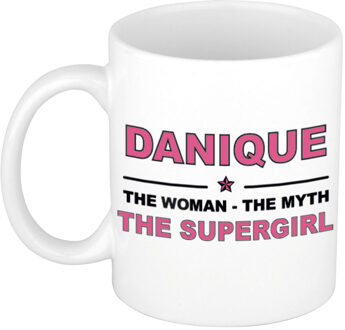 Bellatio Decorations Danique cadeau mok - Woman Myth Supergirl - naam koffiemok - 300 ml - collega - moederdag