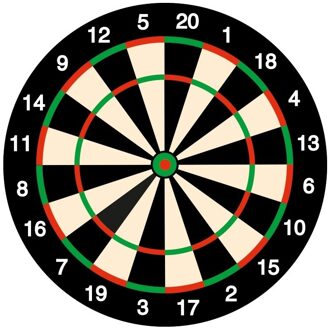 Bellatio Decorations Dartbord Bierviltjes onderzetters - 50x stuks - feestartikelen - versiering - darten thema Multi