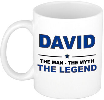 Bellatio Decorations David The man, The myth the legend cadeau koffie mok / thee beker 300 ml