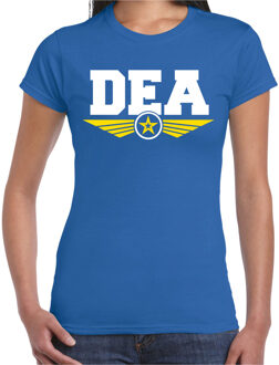 Bellatio Decorations DEA agent tekst t-shirt blauw voor dames 2XL