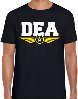 Bellatio Decorations DEA agent tekst t-shirt zwart voor heren 2XL