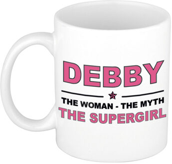 Bellatio Decorations Debby The woman, The myth the supergirl collega kado mokken/bekers 300 ml Oudroze