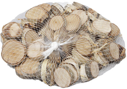 Bellatio Decorations Decoratie boomschijven/boomschijfjes - hout - 500 gram
