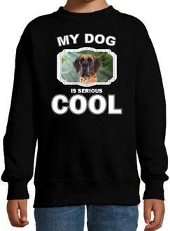 Bellatio Decorations Deense dog honden trui / sweater my dog is serious cool zwart voor kinderen