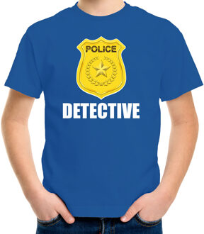 Bellatio Decorations Detective police embleem t-shirt blauw voor kinderen - politie agent - verkleedkleding / kostuum L (146-152)