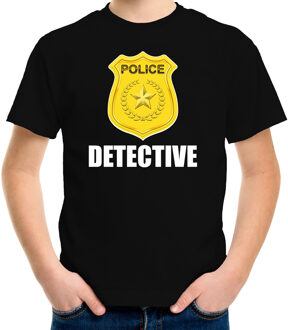 Bellatio Decorations Detective police embleem t-shirt zwart voor kinderen - politie agent - verkleedkleding / kostuum L (146-152)