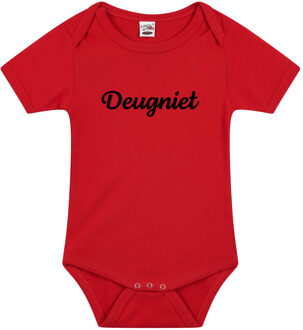 Bellatio Decorations Deugniet cadeau baby rompertje rood jongen/meisje 92 (18-24 maanden)
