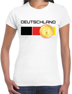 Bellatio Decorations Deutschland / Duitsland landen t-shirt wit dames 2XL