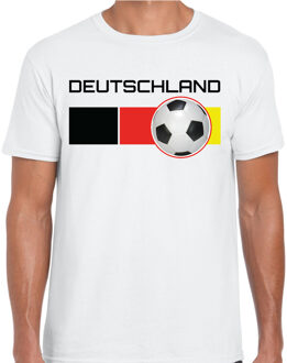 Bellatio Decorations Deutschland / Duitsland voetbal / landen t-shirt wit heren
