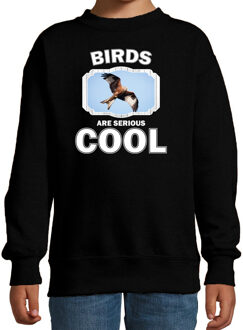 Bellatio Decorations Dieren arenden sweater zwart kinderen - eagles are serious cool trui jongens/ meisjes - cadeau rode wouw roofvogel/ arenden liefhebber 12-13 jaar (152/164)