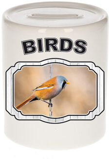 Bellatio Decorations Dieren baardmannetje vogel spaarpot - birds/ vogels spaarpotten kinderen 9 cm Multi