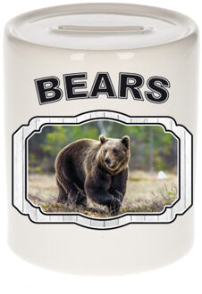 Bellatio Decorations Dieren bruine beer spaarpot - bears/ beren spaarpotten kinderen 9 cm