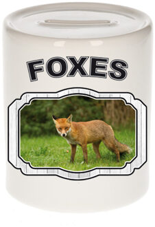 Bellatio Decorations Dieren bruine vos spaarpot - foxes/ vossen spaarpotten kinderen 9 cm