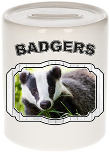 Bellatio Decorations Dieren das spaarpot - badgers/ dassen spaarpotten kinderen 9 cm