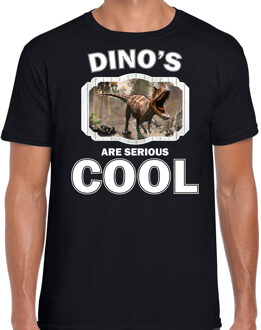 Bellatio Decorations Dieren dinosaurussen t-shirt zwart heren - dinosaurs are serious cool shirt - cadeau t-shirt carnotaurus dinosaurus/ dinosaurussen liefhebber 2XL