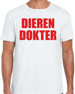 Bellatio Decorations Dieren dokter verkleed t-shirt wit voor heren 2XL