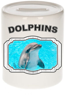 Bellatio Decorations Dieren dolfijn spaarpot - dolphins/ dolfijnen spaarpotten kinderen 9 cm