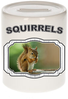 Bellatio Decorations Dieren eekhoorn spaarpot - squirrels/ eekhoorns spaarpotten kinderen 9 cm Multi