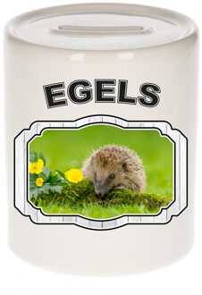 Bellatio Decorations Dieren egel spaarpot - hedgehogs/ egels spaarpotten kinderen 9 cm - Spaarpotten Multikleur