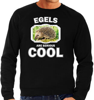 Bellatio Decorations Dieren egels sweater zwart heren - egels are serious cool trui - cadeau sweater egel/ egels liefhebber 2XL