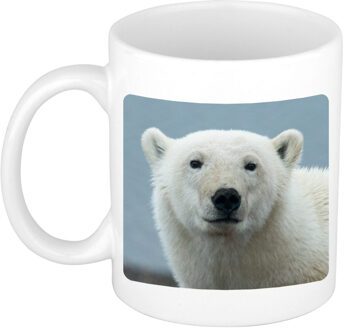 Bellatio Decorations Dieren foto mok grote ijsbeer - ijsberen beker wit 300 ml