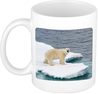 Bellatio Decorations Dieren foto mok ijsbeer - ijsberen beker wit 300 ml