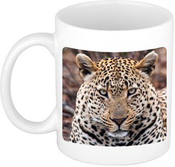 Bellatio Decorations Dieren foto mok jaguar - jaguars beker wit 300 ml