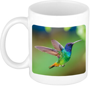 Bellatio Decorations Dieren foto mok kolibrie vogel - vogels beker wit 300 ml