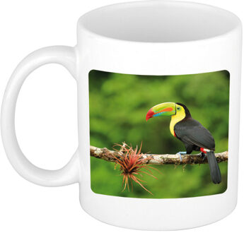 Bellatio Decorations Dieren foto mok toekan - toekans beker wit 300 ml