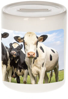 Bellatio Decorations Dieren foto spaarpot koe 9 cm - Nederlandse koeien spaarpotten jongens en meisjes